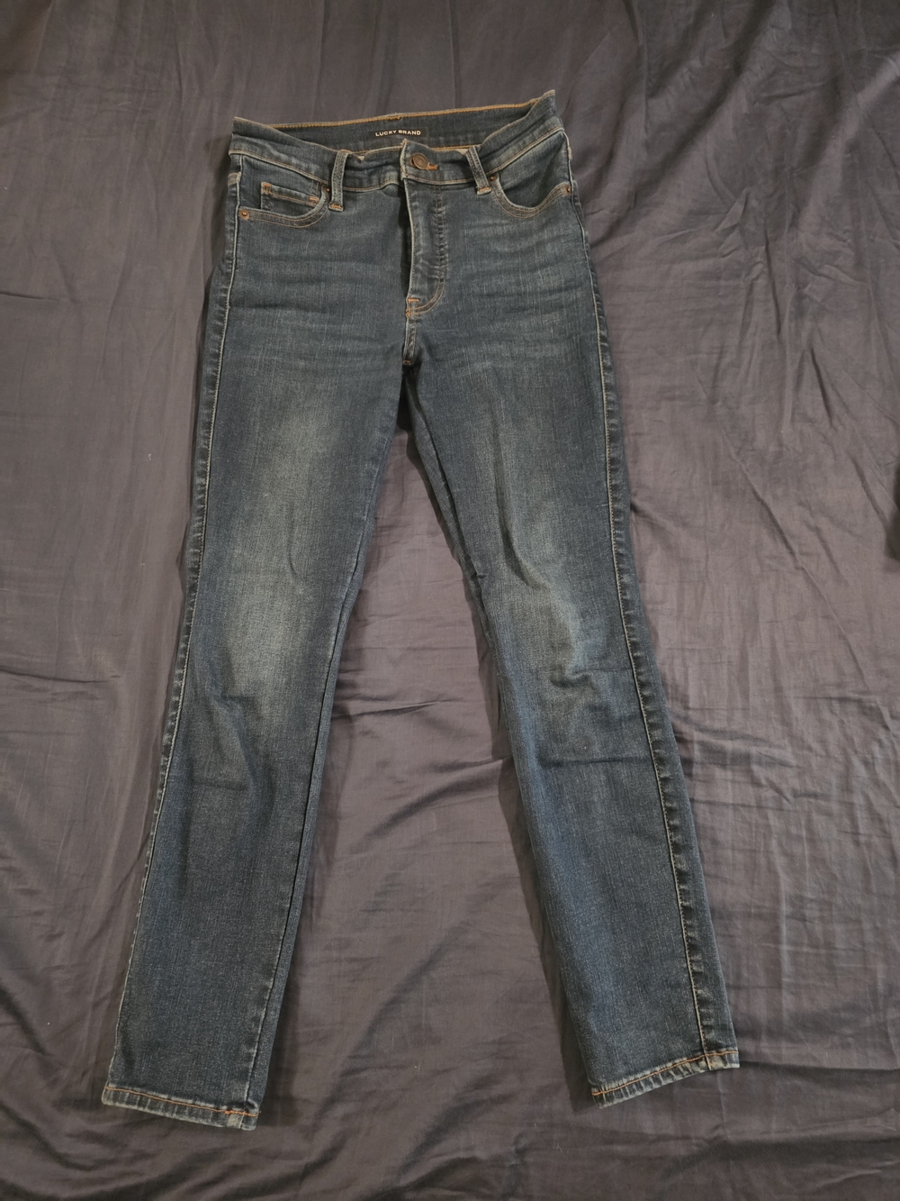 Lucky Brand Uni-Fit Skinny Jeans in Dark Blue Wash
